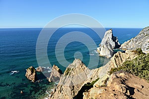 Amazing Ursa beach in Sintra, Portugal