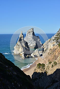 Amazing Ursa beach in Sintra, Portugal