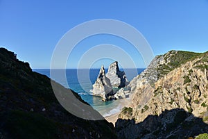 Amazing Ursa beach in Sintra, Portugal