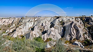 Amazing valley in Cappadocia, unusual relief