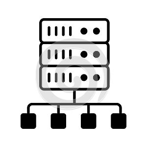 An amazing vector of database network in modern style, easy to use icon
