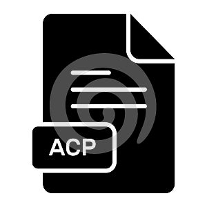 An amazing vector icon of ACP file, editable design