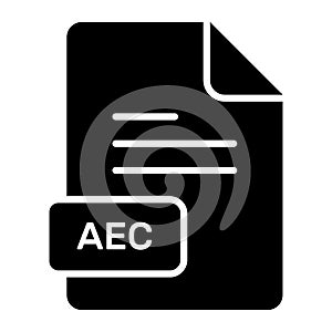 An amazing vector icon of AES file, editable design