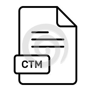 An amazing vector icon of CTM file, editable design