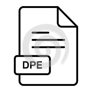 An amazing vector icon of DPE file, editable design photo