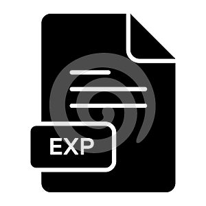 An amazing vector icon of EXP file, editable design
