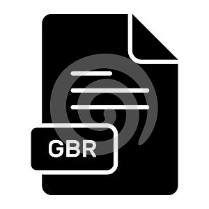 An amazing vector icon of GBR file, editable design photo