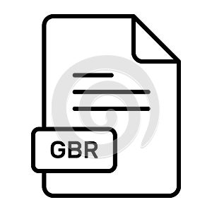 An amazing vector icon of GBR file, editable design photo