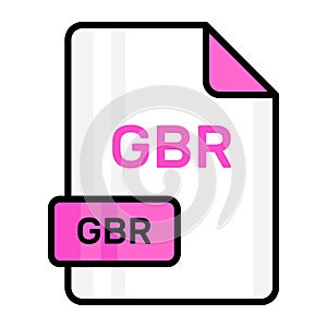 An amazing vector icon of GBR file, editable design photo