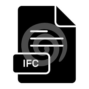 An amazing vector icon of IFC file, editable design