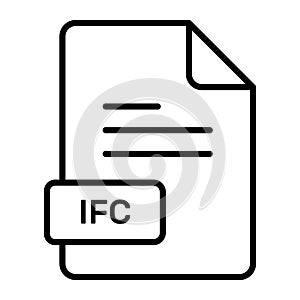 An amazing vector icon of IFC file, editable design