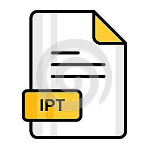 An amazing vector icon of IPT file, editable design photo