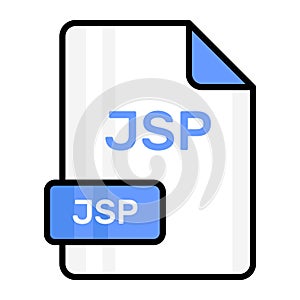 An amazing vector icon of JSP file, editable design