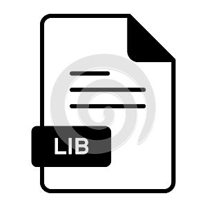 An amazing vector icon of LIB file, editable design