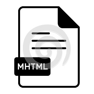 An amazing vector icon of MHTML file, editable design