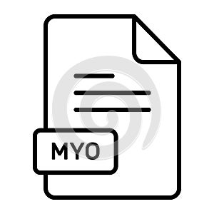 An amazing vector icon of MYO file, editable design