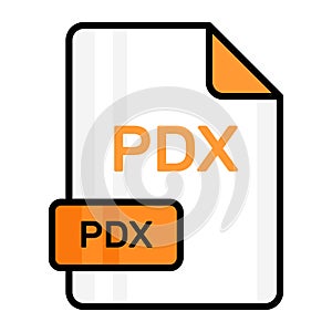 An amazing vector icon of PDX file, editable design photo