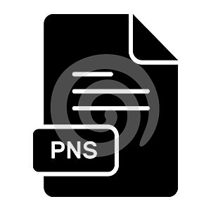 An amazing vector icon of PNS file, editable design