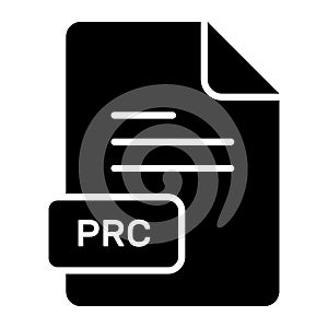 An amazing vector icon of PRC file, editable design