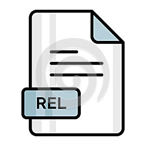 An amazing vector icon of REL file, editable design
