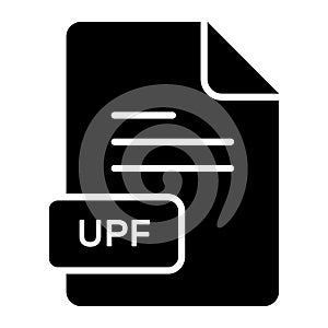 An amazing vector icon of UPF file, editable design