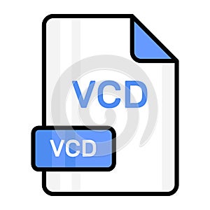 An amazing vector icon of VCD file, editable design