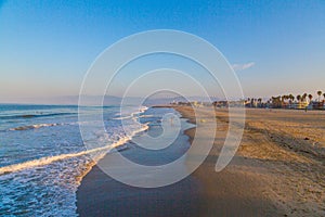 Amazing Venice beach during morning sunrise