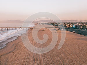 Amazing Venice beach during morning sunrise