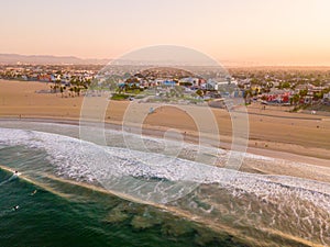 Amazing Venice beach during morning sunrise