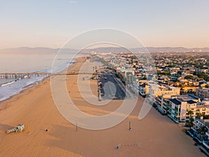 Amazing Venice beach during morning sunrise