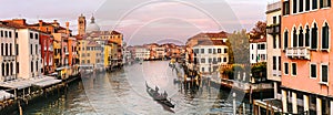 Amazing Venice. Grand canal over sunset