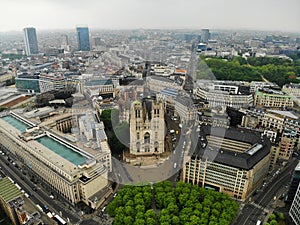 Amazing view from above. The capital of Belgium. Great Brussels. Very historical and touristic place. Must see. View from Drone.