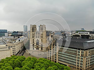 Amazing view from above. The capital of Belgium. Great Brussels. Very historical and touristic place. Must see. View from Drone.