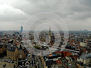 Amazing view from above. The capital of Belgium. Great Brussels. Very historical and touristic place. Must see. View from Drone