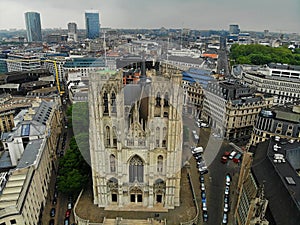 Amazing view from above. The capital of Belgium. Great Brussels. Very historical and touristic place. Must see. View from Drone.