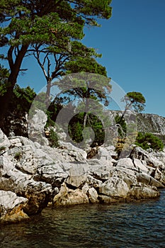 Amazing view of the Adriatic sea near Lokrum island, Dubrovnik, Croatia. Travel destination in Croatia