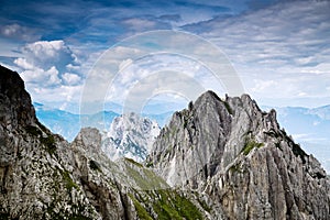 Amazing view on Alps. Mangart, Slovenia.