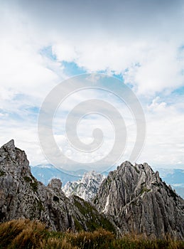 Amazing view on Alps. Mangart, Slovenia.