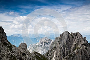 Amazing view on Alps. Mangart, Slovenia.