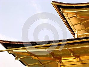 Amazing view of an architectural detail of a japanese heritage buildings in Japan photo