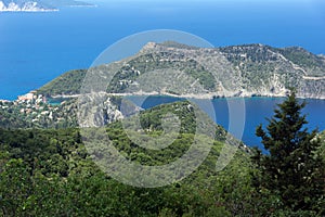 Amazing View of Assos village and beautiful sea bay, Kefalonia, Greece