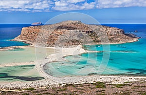 Amazing view of Balos bay on Crete island, Greece.