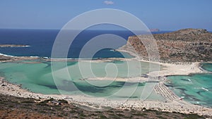 amazing view of Balos bay, Gramvousa Crete, Greece