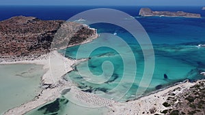 amazing view of Balos bay, Gramvousa Crete, Greece