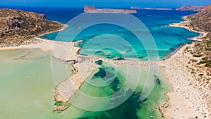 amazing view of Balos bay, Gramvousa Crete, Greece