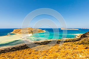 amazing view of Balos bay, Gramvousa Crete, Greece