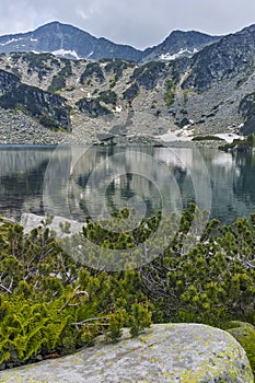 Amazing view of Banderishki Chukar Peak and The Fish Lake, Pirin Mountain