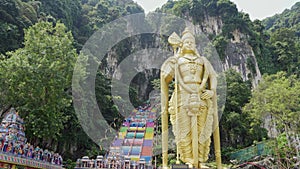 Amazing view of the Batu Caves temple
