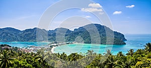 Amazing view of bay Koh Phi Phi Don in andaman sea from View Poi