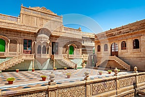 Amazing view on beautiful Mandir Palace. Jaisalmer is a very popular tourist destination in Rajasthan. Jaisalmer, Rajasthan, India